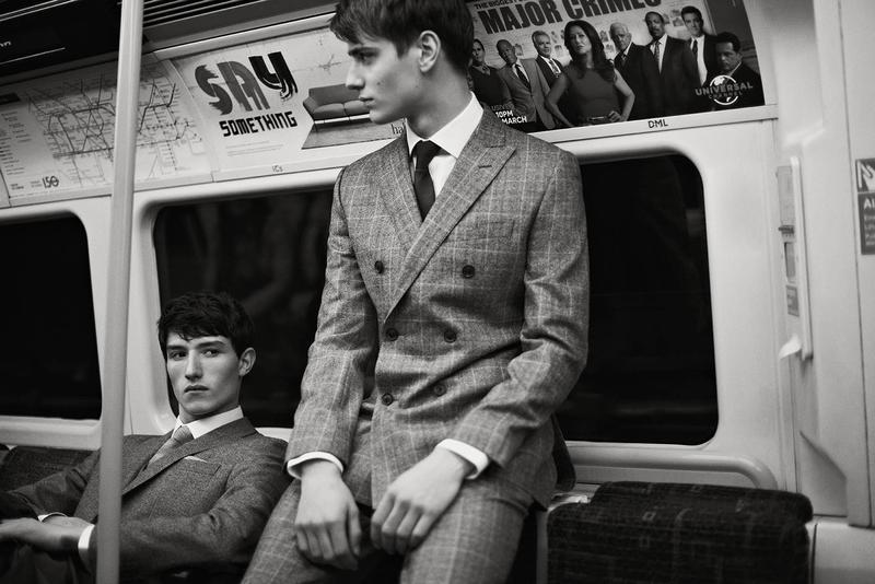 “ Jester White and Ben Allen ph. Roger Rich for Hardy Amies F/W 13
”