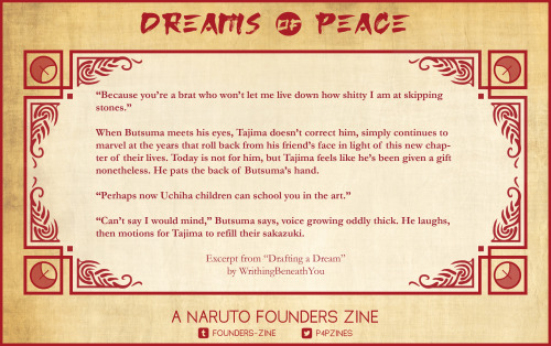 writhingbeneathyou: This is a sneak peek of the zine piece I wrote for Dreams of Peace: A Naruto Fou