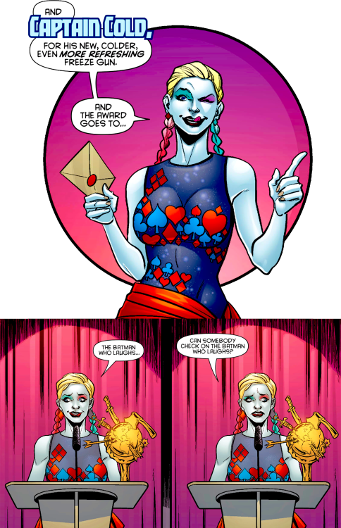 dailydccomics:all of Harley’s hosting outfits Harley Quinn’s Villain of the Year (2019)a