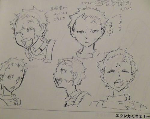 planetaryoratorio:  Character sheets of Eureka with her short hair, from the Eureka seveN: Vol. 1 Character book. 