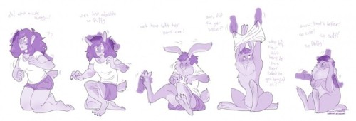 &ldquo;Petted into shape&rdquo; (rabbit TF) by hhazard on Furaffinity