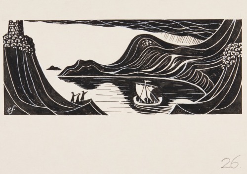 Black And White Drawings Relating To 1981 BBC Radio Adaptation Of Tolkien’s The Lord Of The Rings