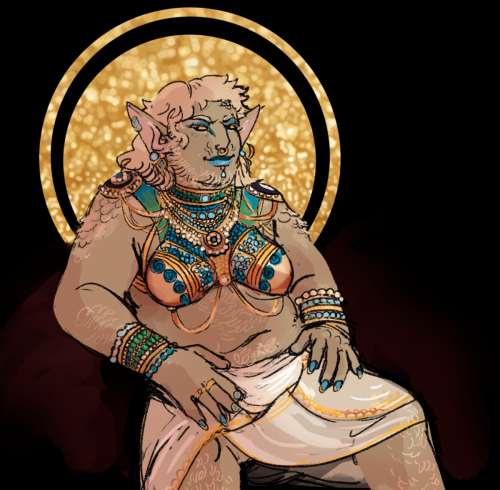 foulserpent: fucktober day 3 - ornatesuuromanwe bedecked in ridiculous amounts of jewelry as is his 