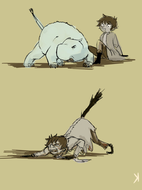 Feral boi.Protective Moomintroll. Protective Snufkin. Both is good.