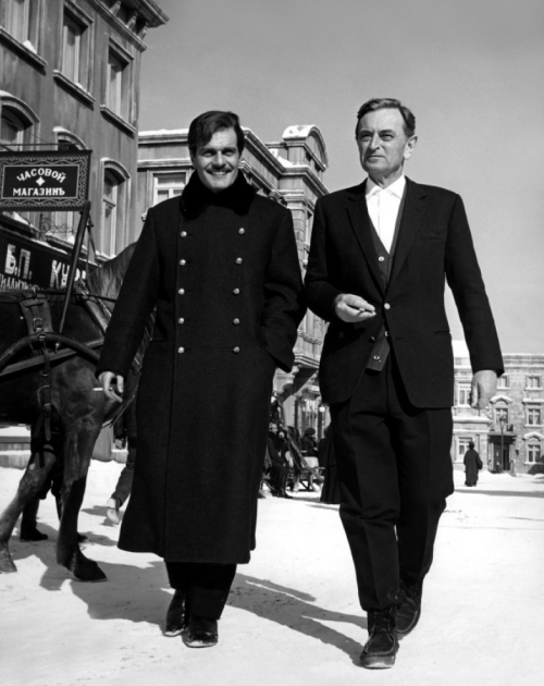thefilmstage:On the set of David Lean’s Doctor Zhivago.Watch a trailer for the 50th anniversary rest