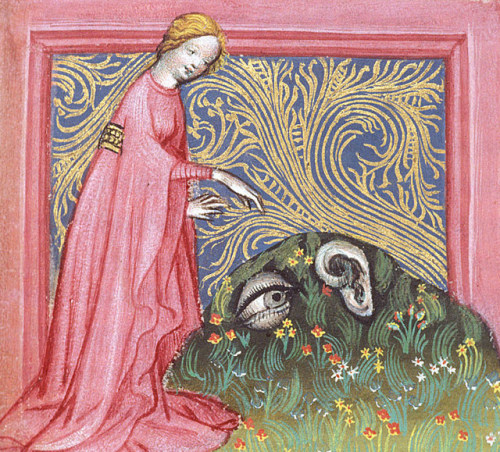 achasma:“Detail of a miniature of the Human ear complaining to a personification of Nature that she 