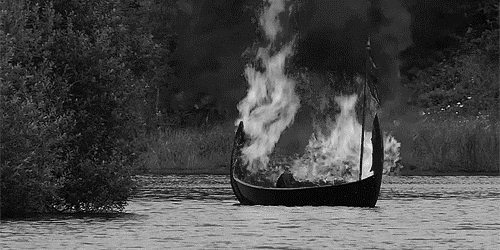 chaosophia218:Norse funeral - burial custom of Viking Age North Germanic Norsemen (early medieval Scandinavians).A prominent tradition is that of the ship burial, where the deceased was laid in a boat, or a stone ship, and given grave offerings in accorda