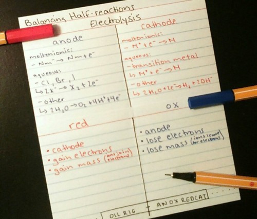 11/15/15 [7:01 Pm] - Chemistry Flash Cards! Electrochem And Redox Are Complicated But Interesting