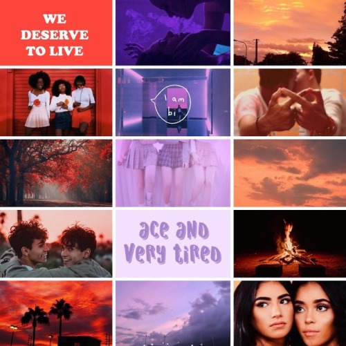 a-sprinkle-of-moodboardss: purple, red, orange + polyam + wlm/mlm + misty scenery, sunset bonfires +