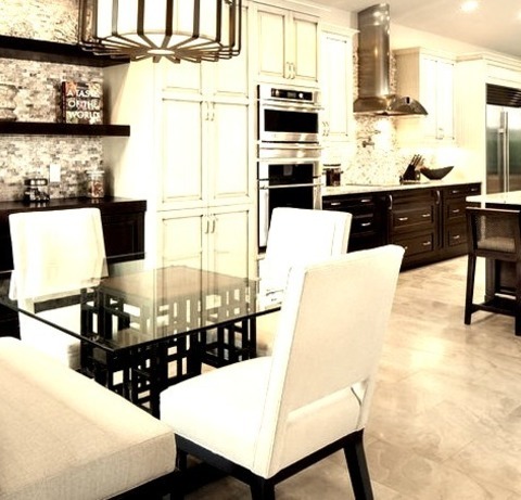 Kitchen Dining Dining Room In MiamiKitchen/dining Room Combo - Small Modern Ceramic Tile Kitchen/dining