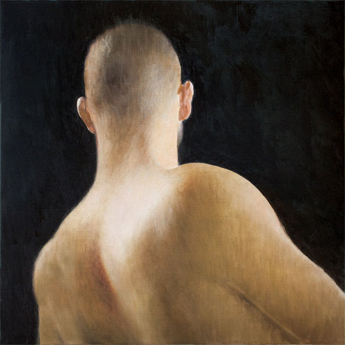 Ipalbus. Portrait of a man back view. 2014. Oil on canvas, 18 x 18 inches, (45.7 x 45.7 cm) http://www.tumblr.com/blog/ipalbus 