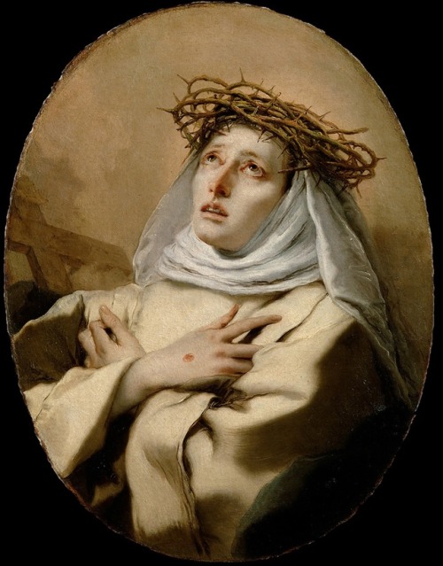 giovanni-battista-tiepolo: St. Catherine of Siena, 1746, Giovanni Battista TiepoloMedium: canvas,oil