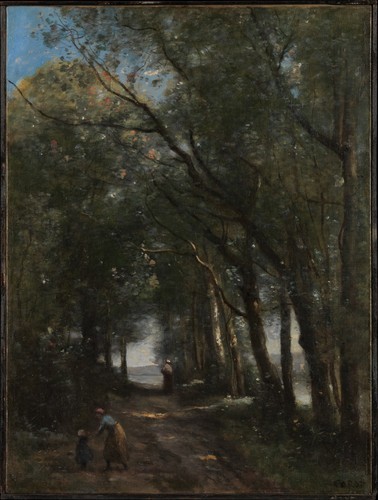 A Lane through the Trees by Camille Corot, European PaintingsBequest of Benjamin Altman, 1913Metropo