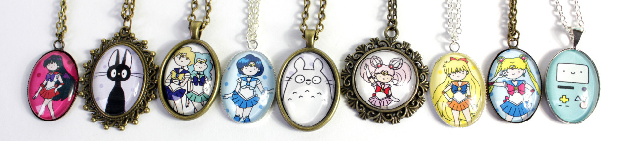 kirakiradoodles:  New kawaii Sailor Moon and Ghibli jewelry in my Etsy shop ^-^