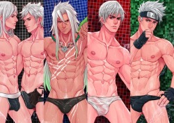 maorenc:  White hair — Adam &amp; Eve, Zaveid, Dante, KakashiYou can get the NSFW nude version from my Gumroad:https://gumroad.com/maorenc#Or support me on Patreon to get it:https://www.patreon.com/maorenc