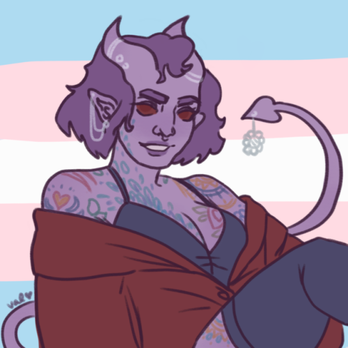 taakostrutsin:majorkirastan:@seacaster​ titty molly…. TWO!!![id: digital art featuring mollymauk, a 