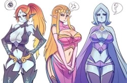 hentai-for-life:  The TLoZ Girls angry? What