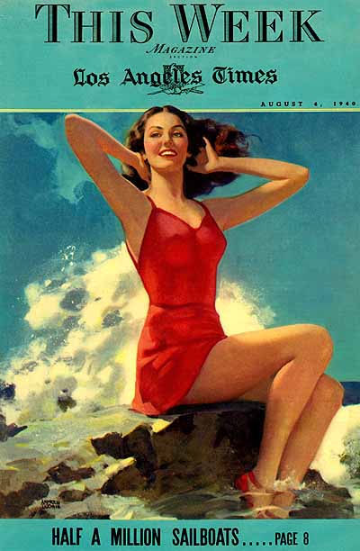 Vintage pinup girl by Andrew Loomis.