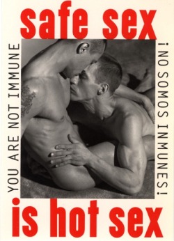 vaspour:  Safe Sex Is Hot Sex campaign for  Hello Studio, New York. Shot by Steven Meisel and Bruce Weber, 1990 
