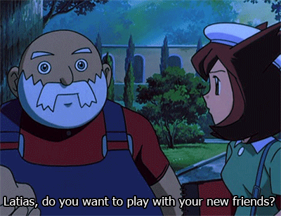 ask-yumi-ishiyama:  therainbowbandit:  okay but latias is just hardcore flirting with ash tho  OOC:I never noticed this while watching the movie, but the girl’s grandfather — who looks an awful lot like Watson to me — his eyes…they’re so…dead.