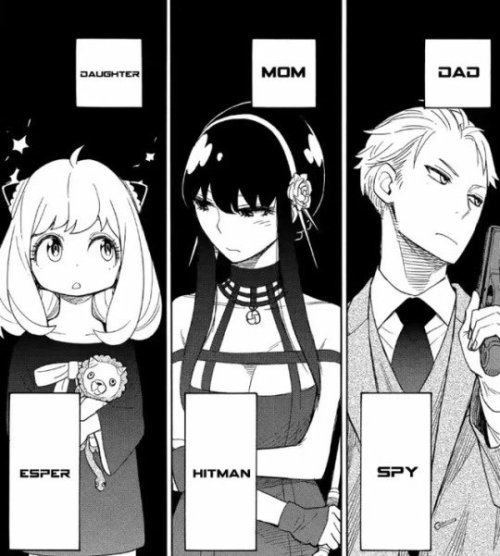 saccharinescorpion: i recommend SPY x FAMILY on basis of being a very good manga, of course, bu