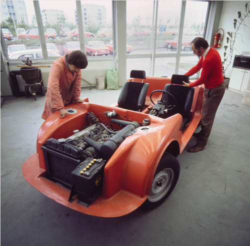 Hans Gugelot, design for a city car with electric motor, 1972. Gugelot Design, Ulm, Germany. Photo: 