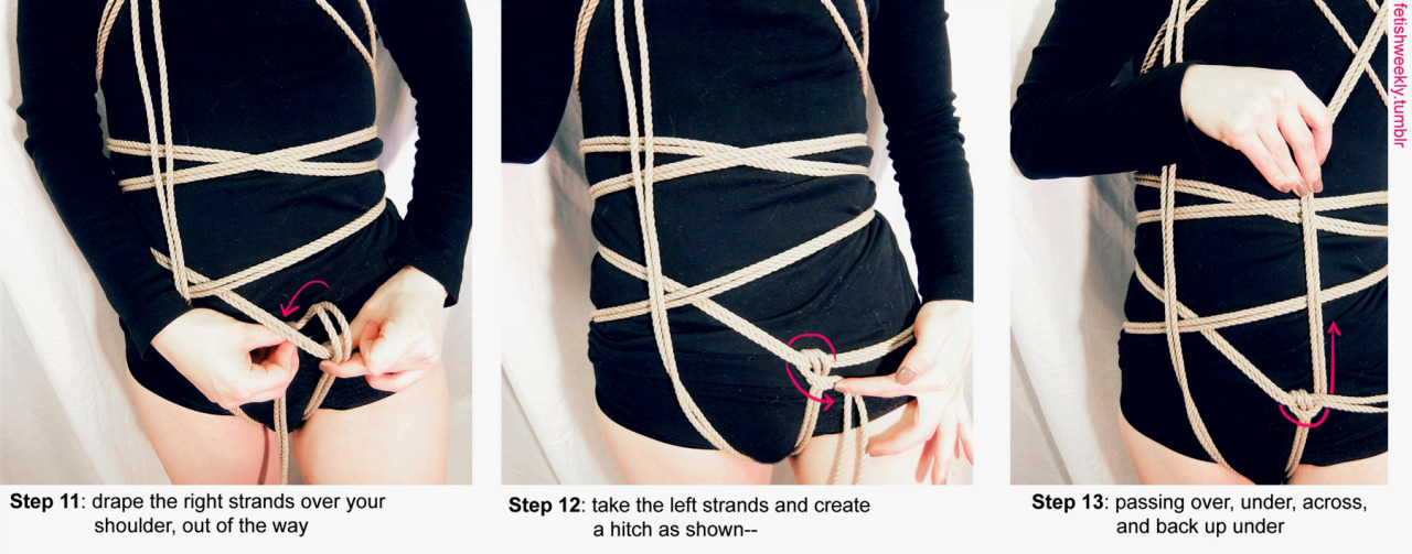 fetishweekly:    Shibari Tutorial: Harlot Harness ♥ Always practice cautious kink!