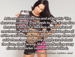 Ringsideconfessions:  “Aj Is Overrated. I Like Her And All But This “She Deserves