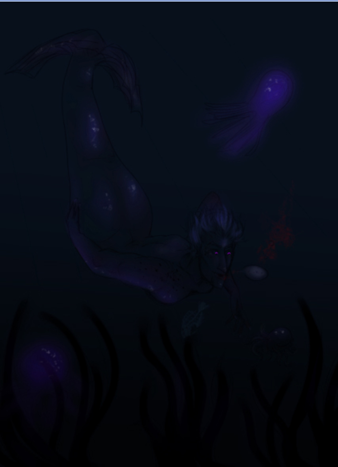 I found this old art and finished up the blending to post it. This is the part where