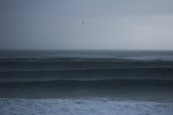 This is a raw image I took yesterday. The sun had set, rain was pouring down, and I could see lightning in the distance. Absolutely humbling to see how powerful and angry the ocean can be. 3/1/14