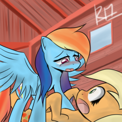 bigappledashmlpfan:Lol AJ XDD  AA RAINBOW!?