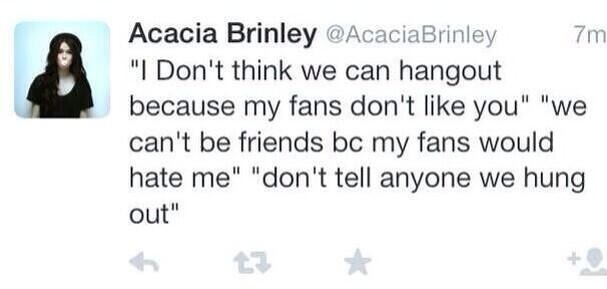 Brinley why hated acacia is Acacia Brinley