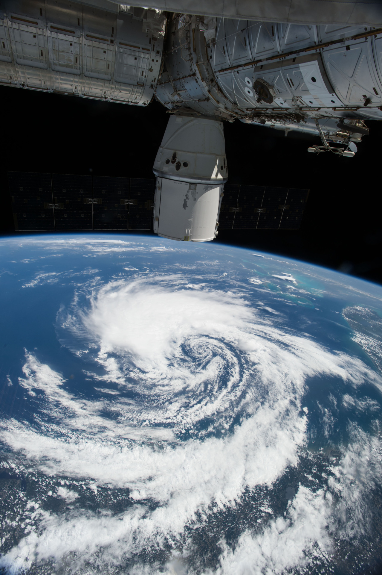 spaceexp:  Astronaut Scott Kelly’s photograph of Subtropical Storm Ana off the