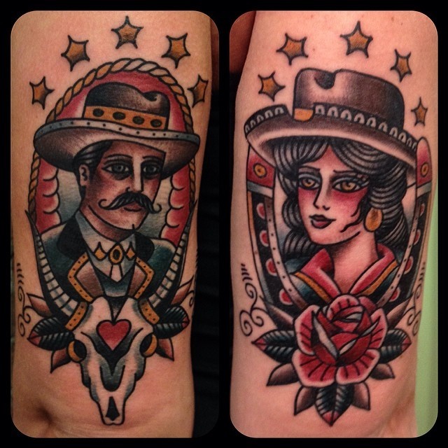 traditional cowboy lady head tattoosTikTok Search