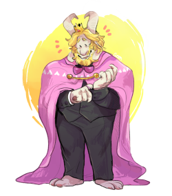 thatonegojimun:  sparemeyourmercy:  I do hope it’s not too much! ((a cute suitsgore for @spiidertale‘s valentine’s stream!))  @ that one anon who wanted more suit asgore 