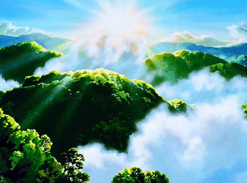 dailyanimatedgifs:The Forest Spirit gives life and takes life away. Life and death