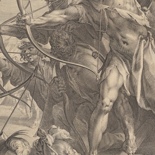  Martyrdom of St. Sebastian (details), 1600 by Jan Muller