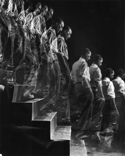 1952. By Eliot Elisofon, Duchamp Decending a Staircase