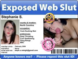 Exp0Seyourgirl:  Slut Stephanie Sex-Posed