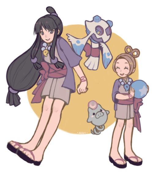 chereshi: if maya &amp; pearl had pokemon *-*