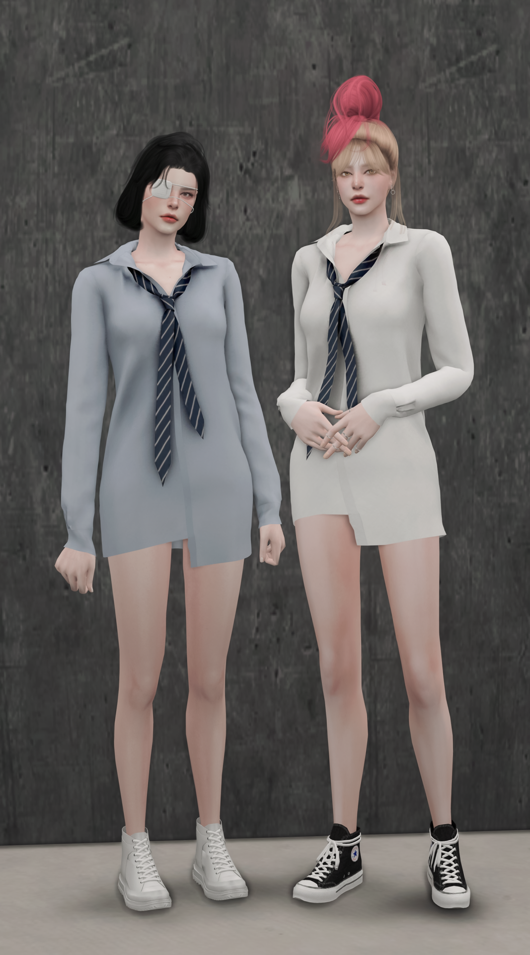 sudal&sims - sudal-sims: [sudal] Necktie shirt F All lod ...