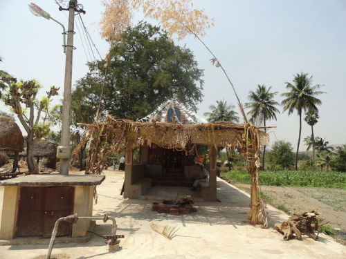 Small temple of grama devata (village deity), south India