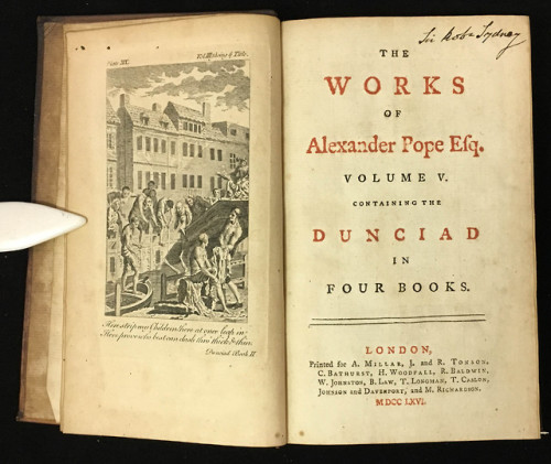 Happy Birthday to Alexander Pope, born on this day (May 21) in 1688. Pope was a poet and a translato