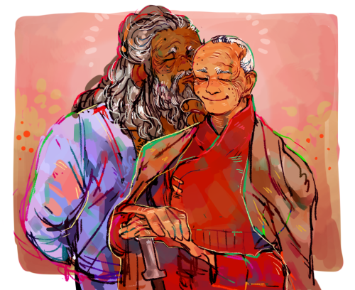 jadenvargen: UHM… chirrut and baze… growing rly rly old… and being in love… AND IN TFA… !!