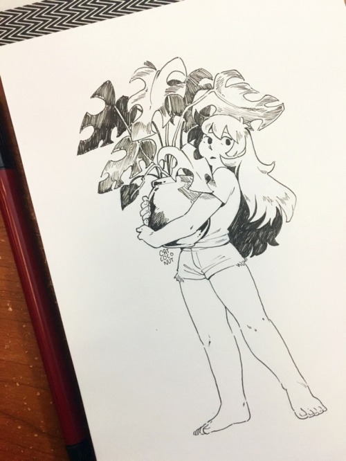 catcoconut: Since most of my stuff is packed up for the move, I’ve been sketching with pens again. I really missed traditional so that’s an upside!   Been using my Instagram more as a result too 👀👉 www.instagram.com/catcoconut/ 