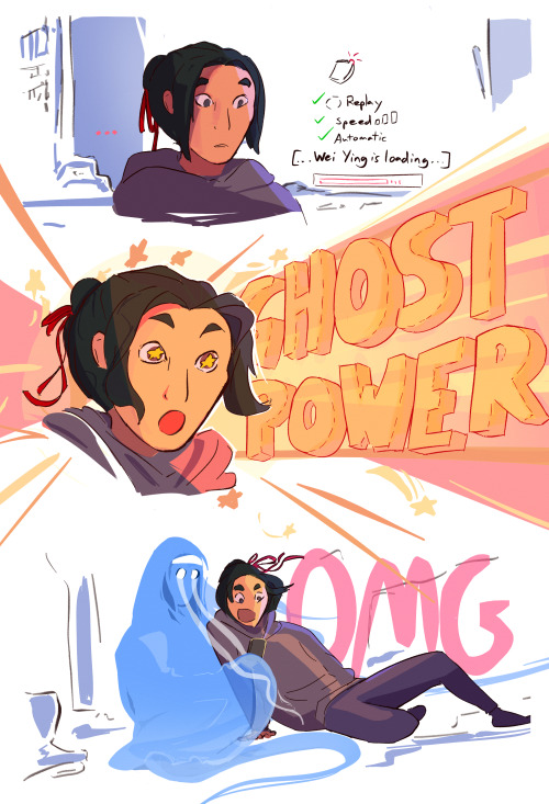 ottistry:Part 3: Ghost PowerWei Ying gets to know the attic ghost.hi everyone! i took a minor break from art for a little bit, so thank you for your patience! i mentioned scaling this comic back a bit, which i absolutely did not do, but as always i’m