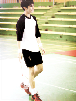 unmyung-deactivated20140708:  badminton never looked better   Son :&ldquo;)