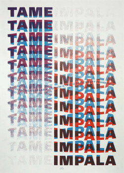 type-lover:  TAME IMPALA gigposterby RAINBOW