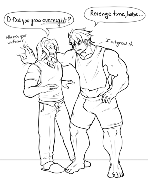 heavilyweighted: An old comic I made featuring Adrian and Gray~I went back and updated the  tex