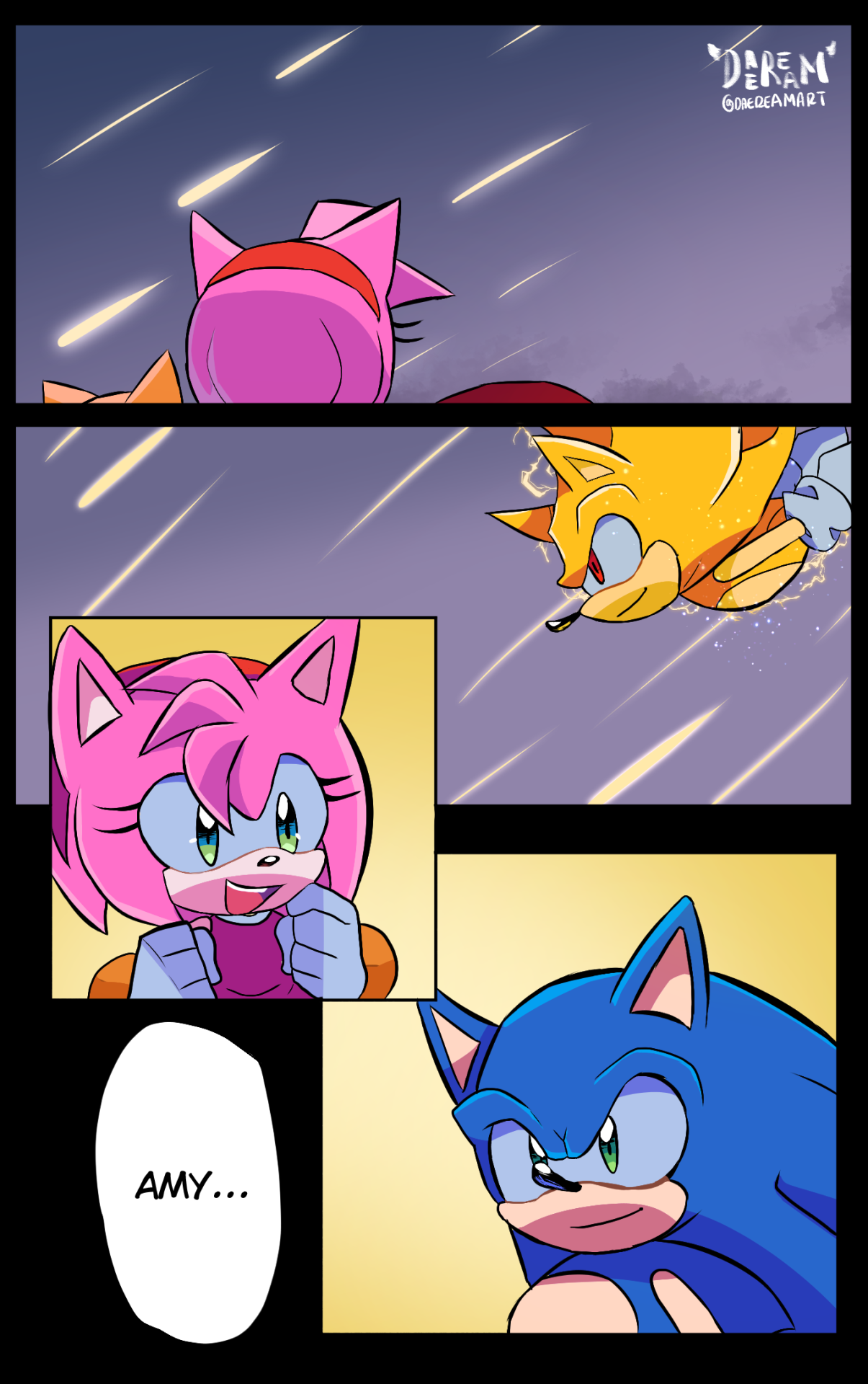 Daeream on X: First Part of my Sonamy Comic, 2k Special! There a